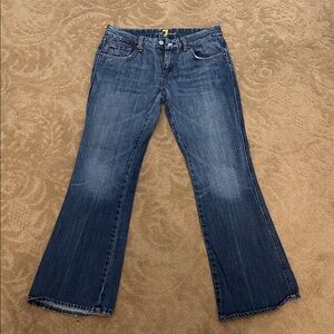 7 For All Mankind Dark Blue Flare Jeans